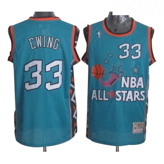 Mens Mitchell and Ness New York Knicks 33 Patrick Ewing Swingman Light Blue 1996 All Star Throwback NBA Jersey Mens Mitchell and Ness New York Knicks 33 Patrick Ewing Swingman Light Blue 1996 All Star Throwback NBA Jersey
