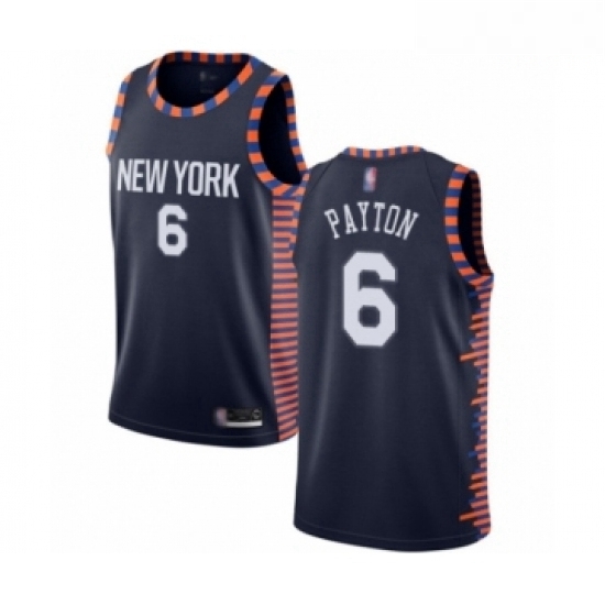 Mens New York Knicks 6 Elfrid Payton Authentic Navy Blue Basketball Jersey 2018 19 City Editi Mens New York Knicks 6 Elfrid Payton Authentic Navy Blue Basketball Jersey 2018 19 City Editi
