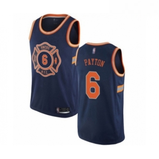 Mens New York Knicks 6 Elfrid Payton Authentic Navy Blue Basketball Jersey City Editi Mens New York Knicks 6 Elfrid Payton Authentic Navy Blue Basketball Jersey City Editi