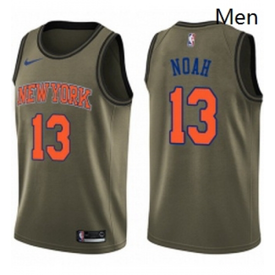 Mens Nike New York Knicks 13 Joakim Noah Swingman Green Salute to Service NBA Jersey Mens Nike New York Knicks 13 Joakim Noah Swingman Green Salute to Service NBA Jersey