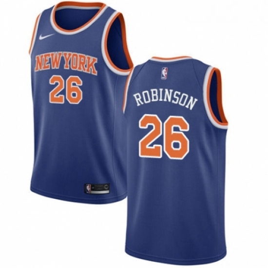 Mens Nike New York Knicks 26 Mitchell Robinson Swingman Royal Blue NBA Jersey Icon Edition Mens Nike New York Knicks 26 Mitchell Robinson Swingman Royal Blue NBA Jersey Icon Edition