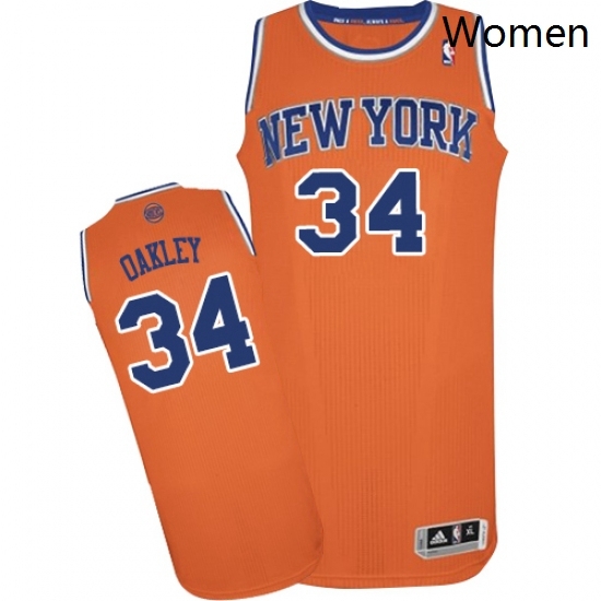 Womens Adidas New York Knicks 34 Charles Oakley Authentic Orange Alternate NBA Jersey Womens Adidas New York Knicks 34 Charles Oakley Authentic Orange Alternate NBA Jersey
