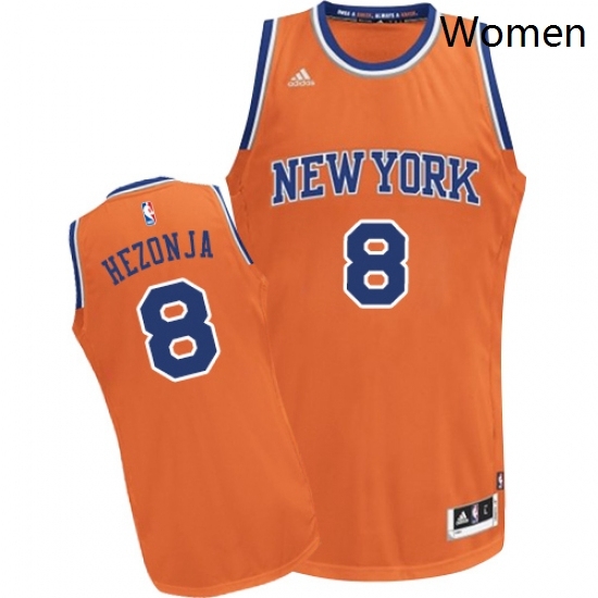 Womens Adidas New York Knicks 8 Mario Hezonja Swingman Orange Alternate NBA Jersey Womens Adidas New York Knicks 8 Mario Hezonja Swingman Orange Alternate NBA Jersey