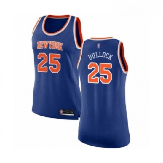 Womens New York Knicks 25 Reggie Bullock Swingman Royal Blue Basketball Jersey Icon Edition Womens New York Knicks 25 Reggie Bullock Swingman Royal Blue Basketball Jersey Icon Edition