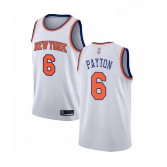 Womens New York Knicks 6 Elfrid Payton Swingman White Basketball Jersey Association Editi Womens New York Knicks 6 Elfrid Payton Swingman White Basketball Jersey Association Editi