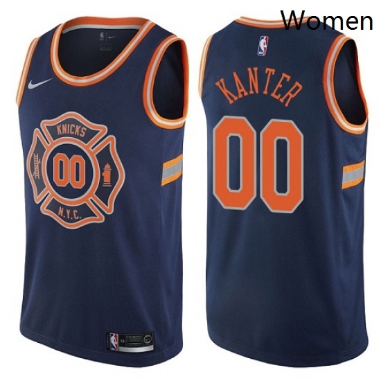 Womens Nike New York Knicks 00 Enes Kanter Swingman Navy Blue NBA Jersey City Edition Womens Nike New York Knicks 00 Enes Kanter Swingman Navy Blue NBA Jersey City Edition