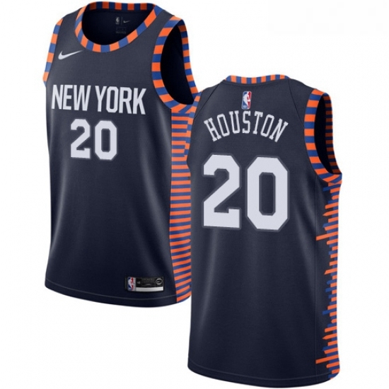 Womens Nike New York Knicks 20 Allan Houston Swingman Navy Blue NBA Jersey 2018 19 City Edition Womens Nike New York Knicks 20 Allan Houston Swingman Navy Blue NBA Jersey 2018 19 City Edition