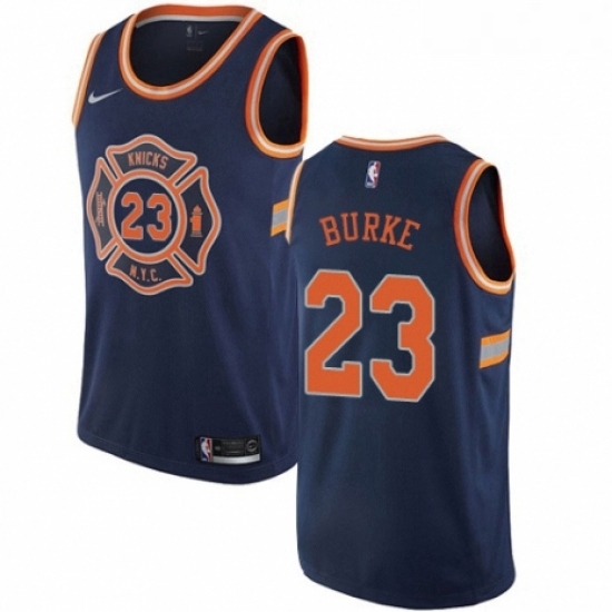 Womens Nike New York Knicks 23 Trey Burke Swingman Navy Blue NBA Jersey City Edition Womens Nike New York Knicks 23 Trey Burke Swingman Navy Blue NBA Jersey City Edition