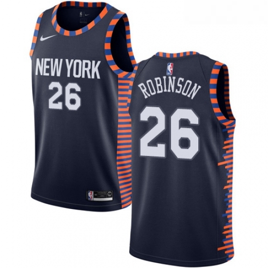 Womens Nike New York Knicks 26 Mitchell Robinson Swingman Navy Blue NBA Jersey 2018 19 City Edition Womens Nike New York Knicks 26 Mitchell Robinson Swingman Navy Blue NBA Jersey 2018 19 City Edition