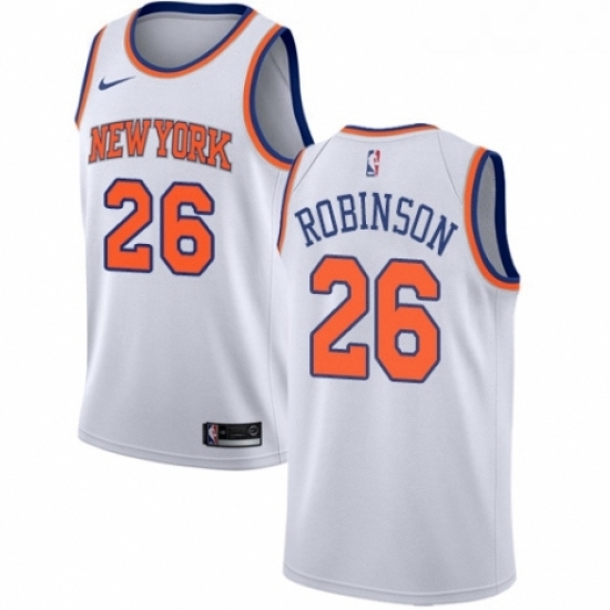 Womens Nike New York Knicks 26 Mitchell Robinson Swingman White NBA Jersey Association Edition Womens Nike New York Knicks 26 Mitchell Robinson Swingman White NBA Jersey Association Edition