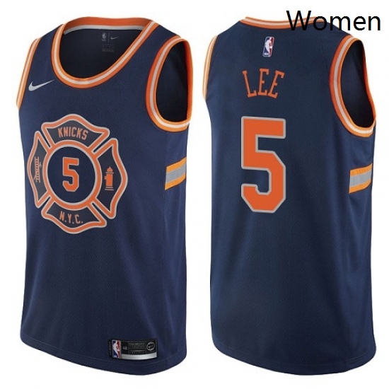 Womens Nike New York Knicks 5 Courtney Lee Swingman Navy Blue NBA Jersey City Edition Womens Nike New York Knicks 5 Courtney Lee Swingman Navy Blue NBA Jersey City Edition