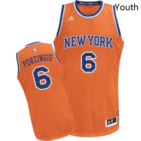 Youth Adidas New York Knicks 6 Kristaps Porzingis Swingman Orange Alternate NBA Jersey Youth Adidas New York Knicks 6 Kristaps Porzingis Swingman Orange Alternate NBA Jersey