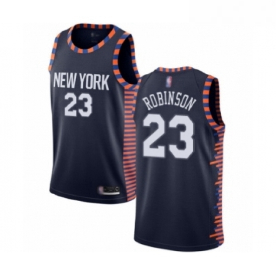 Youth New York Knicks 23 Mitchell Robinson Swingman Navy Blue Basketball Jersey 2018 19 City Edition Youth New York Knicks 23 Mitchell Robinson Swingman Navy Blue Basketball Jersey 2018 19 City Edition