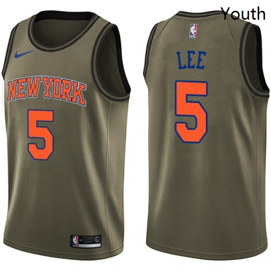 Youth Nike New York Knicks 5 Courtney Lee Swingman Green Salute to Service NBA Jersey Youth Nike New York Knicks 5 Courtney Lee Swingman Green Salute to Service NBA Jersey