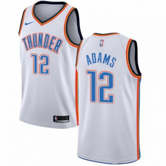 Mens Nike Oklahoma City Thunder 12 Steven Adams Swingman White Home NBA Jersey Association Edition Mens Nike Oklahoma City Thunder 12 Steven Adams Swingman White Home NBA Jersey Association Edition