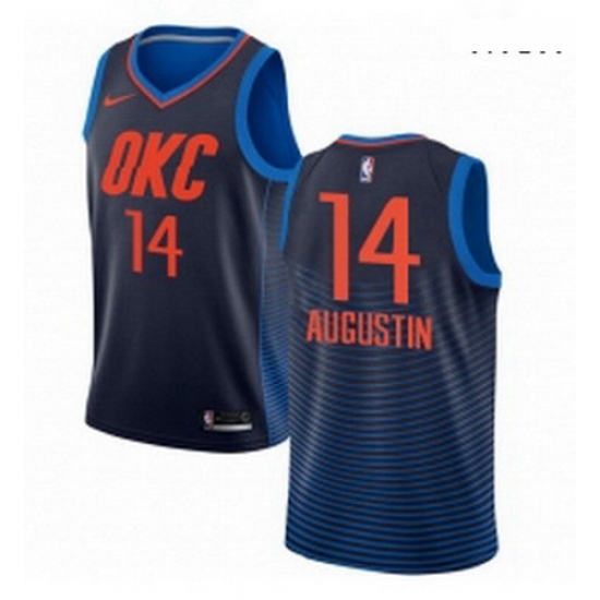 Mens Nike Oklahoma City Thunder 14 DJ Augustin Authentic Navy Blue NBA Jersey Statement Edition Mens Nike Oklahoma City Thunder 14 DJ Augustin Authentic Navy Blue NBA Jersey Statement Edition
