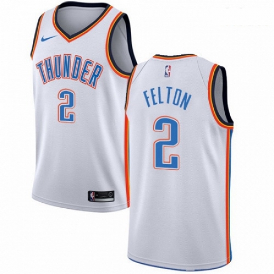 Mens Nike Oklahoma City Thunder 2 Raymond Felton Swingman White Home NBA Jersey Association Edition 