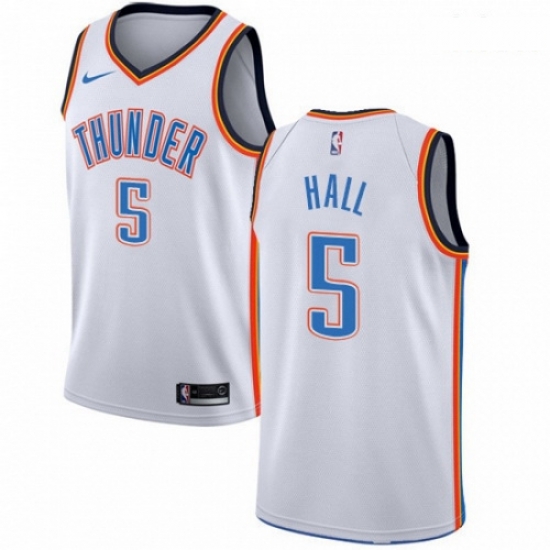 Mens Nike Oklahoma City Thunder 5 Devon Hall Swingman White NBA Jersey Association Edition Mens Nike Oklahoma City Thunder 5 Devon Hall Swingman White NBA Jersey Association Edition