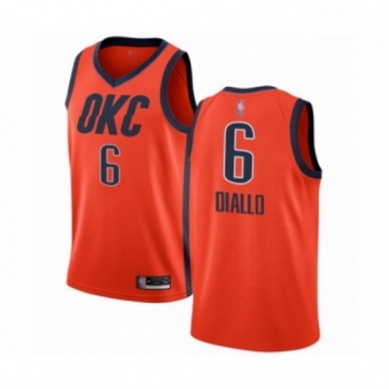 Mens Oklahoma City Thunder 6 Hamidou Diallo Orange Swingman Jersey Earned Edition Mens Oklahoma City Thunder 6 Hamidou Diallo Orange Swingman Jersey Earned Edition