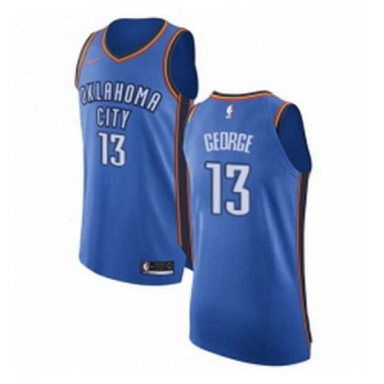 Womens Nike Oklahoma City Thunder 13 Paul George Authentic Royal Blue Road NBA Jersey Icon Edition Womens Nike Oklahoma City Thunder 13 Paul George Authentic Royal Blue Road NBA Jersey Icon Edition
