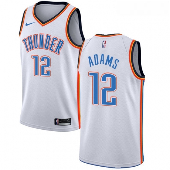 Youth Nike Oklahoma City Thunder 12 Steven Adams Authentic White Home NBA Jersey Association Edition Youth Nike Oklahoma City Thunder 12 Steven Adams Authentic White Home NBA Jersey Association Edition