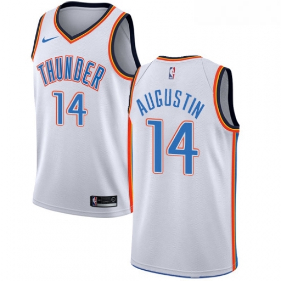 Youth Nike Oklahoma City Thunder 14 DJ Augustin Swingman White Home NBA Jersey Association Edition Youth Nike Oklahoma City Thunder 14 DJ Augustin Swingman White Home NBA Jersey Association Edition