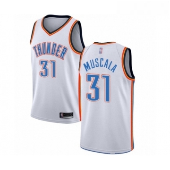 Youth Oklahoma City Thunder 31 Mike Muscala Swingman White Basketball Jersey Association Edition Youth Oklahoma City Thunder 31 Mike Muscala Swingman White Basketball Jersey Association Edition