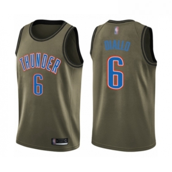 Youth Oklahoma City Thunder 6 Hamidou Diallo Swingman Green Salute to Service Basketball Jersey Youth Oklahoma City Thunder 6 Hamidou Diallo Swingman Green Salute to Service Basketball Jersey