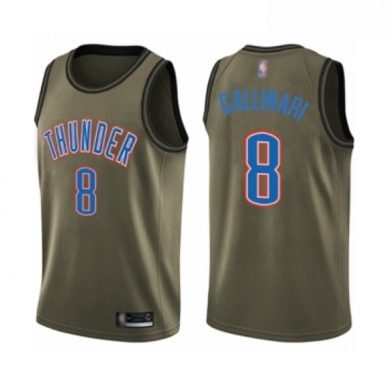 Youth Oklahoma City Thunder 8 Danilo Gallinari Swingman Green Salute to Service Basketball Jersey Youth Oklahoma City Thunder 8 Danilo Gallinari Swingman Green Salute to Service Basketball Jersey