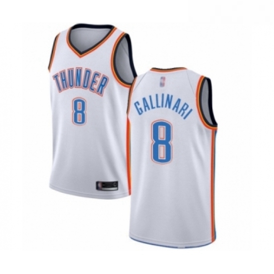 Youth Oklahoma City Thunder 8 Danilo Gallinari Swingman White Basketball Jersey Association Edition Youth Oklahoma City Thunder 8 Danilo Gallinari Swingman White Basketball Jersey Association Edition
