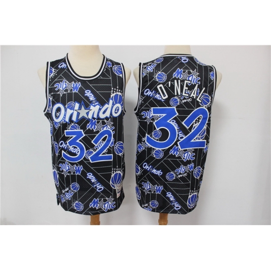 Men Orlando Magic 32 Shaquille O'Neal Black Tear Up Pack Hardwood Classics Swingman Jersey Men Orlando Magic 32 Shaquille O'Neal Black Tear Up Pack Hardwood Classics Swingman Jersey