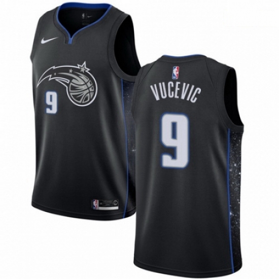 Mens Nike Orlando Magic 9 Nikola Vucevic Swingman Black NBA Jersey City Edition Mens Nike Orlando Magic 9 Nikola Vucevic Swingman Black NBA Jersey City Edition
