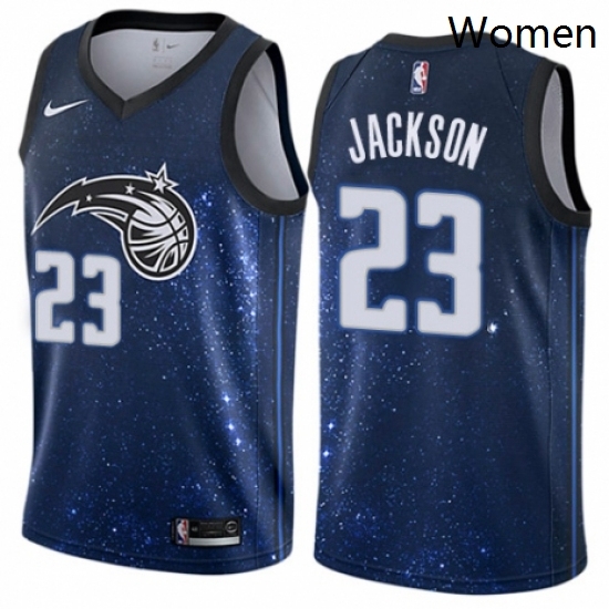 Womens Nike Orlando Magic 23 Justin Jackson Swingman Blue NBA Jersey City Edition Womens Nike Orlando Magic 23 Justin Jackson Swingman Blue NBA Jersey City Edition