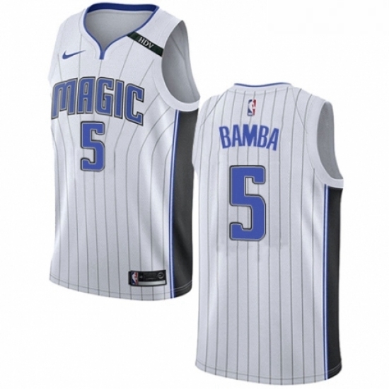 Womens Nike Orlando Magic 5 Mohamed Bamba Swingman White NBA Jersey Association Edition Womens Nike Orlando Magic 5 Mohamed Bamba Swingman White NBA Jersey Association Edition