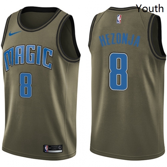 Youth Nike Orlando Magic 8 Mario Hezonja Swingman Green Salute to Service NBA Jersey Youth Nike Orlando Magic 8 Mario Hezonja Swingman Green Salute to Service NBA Jersey