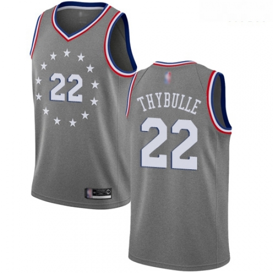 76ers #22 Mattise Thybulle Gray Basketball Swingman City Edition 2018 19 Jersey 76ers #22 Mattise Thybulle Gray Basketball Swingman City Edition 2018 19 Jersey