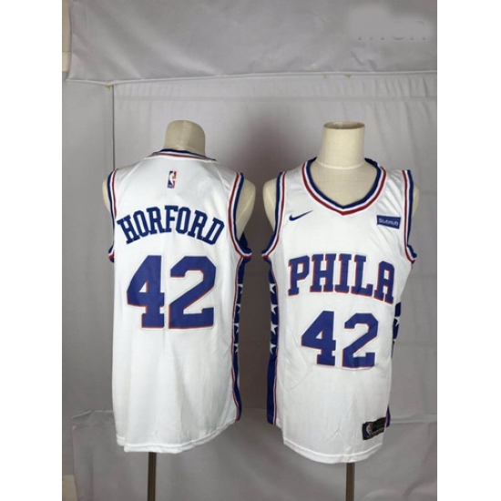 76ers 42 Al Horford White Nike Throwback Swingman Jersey 76ers 42 Al Horford White Nike Throwback Swingman Jersey