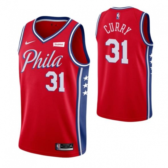 Nike Philadelphia 76ers 31 Seth Curry Red 2019 20 Statement Edition NBA Jersey Nike Philadelphia 76ers 31 Seth Curry Red 2019 20 Statement Edition NBA Jersey