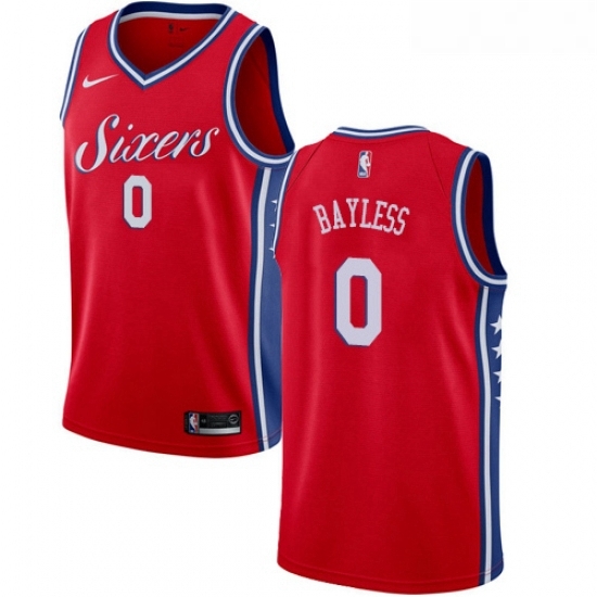 Womens Nike Philadelphia 76ers 0 Jerryd Bayless Swingman Red Alternate NBA Jersey Statement Edition Womens Nike Philadelphia 76ers 0 Jerryd Bayless Swingman Red Alternate NBA Jersey Statement Edition