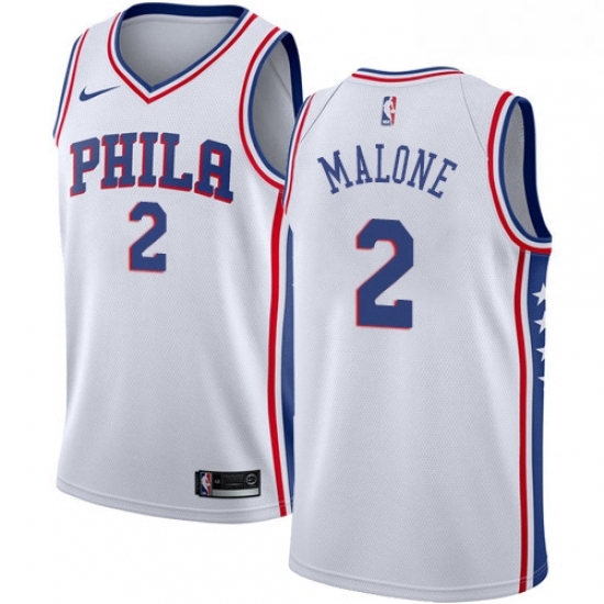 Womens Nike Philadelphia 76ers 2 Moses Malone Swingman White Home NBA Jersey Association Edition Womens Nike Philadelphia 76ers 2 Moses Malone Swingman White Home NBA Jersey Association Edition