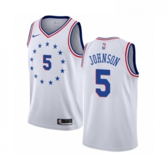 Womens Nike Philadelphia 76ers 5 Amir Johnson White Swingman Jersey Earned Edition Womens Nike Philadelphia 76ers 5 Amir Johnson White Swingman Jersey Earned Edition