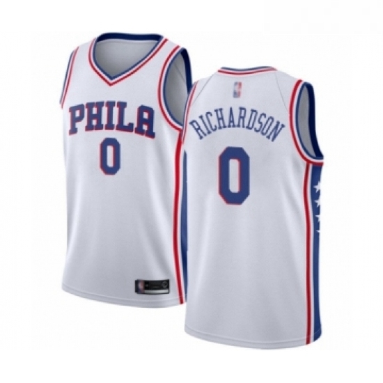 Womens Philadelphia 76ers 0 Josh Richardson Swingman White Basketball Jersey Association Edition Womens Philadelphia 76ers 0 Josh Richardson Swingman White Basketball Jersey Association Edition