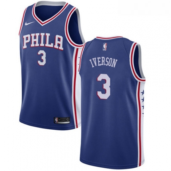 Youth Nike Philadelphia 76ers 3 Allen Iverson Swingman Blue Road NBA Jersey Icon Edition Youth Nike Philadelphia 76ers 3 Allen Iverson Swingman Blue Road NBA Jersey Icon Edition