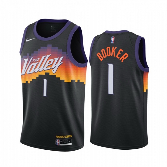 Men Nike Phoenix Suns 1 Devin Booker Black NBA Swingman 2020 21 City Edition Jersey Men Nike Phoenix Suns 1 Devin Booker Black NBA Swingman 2020 21 City Edition Jersey