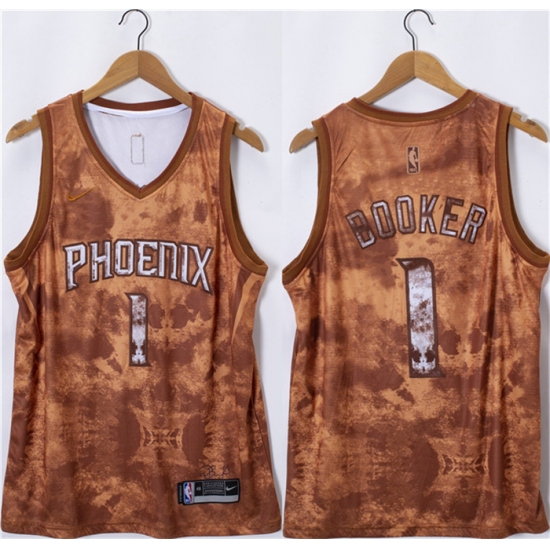 Men Phoenix Suns 1 Devin Booker Orange 2023 Select Series Stitched Basketball Jersey Men Phoenix Suns 1 Devin Booker Orange 2023 Select Series Stitched Basketball Jersey
