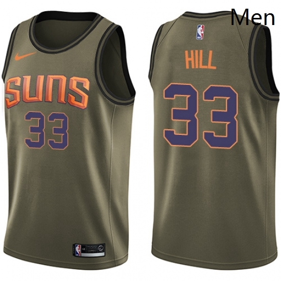 Mens Nike Phoenix Suns 33 Grant Hill Swingman Green Salute to Service NBA Jersey Mens Nike Phoenix Suns 33 Grant Hill Swingman Green Salute to Service NBA Jersey