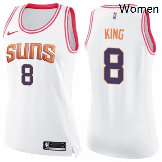 Womens Nike Phoenix Suns 8 George King Swingman WhitePink Fashion NBA Jersey Womens Nike Phoenix Suns 8 George King Swingman WhitePink Fashion NBA Jersey