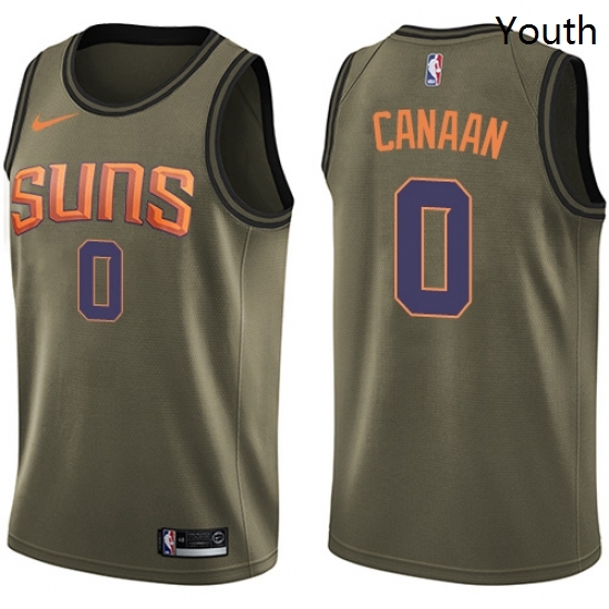 Youth Nike Phoenix Suns 0 Isaiah Canaan Swingman Green Salute to Service NBA Jersey Youth Nike Phoenix Suns 0 Isaiah Canaan Swingman Green Salute to Service NBA Jersey