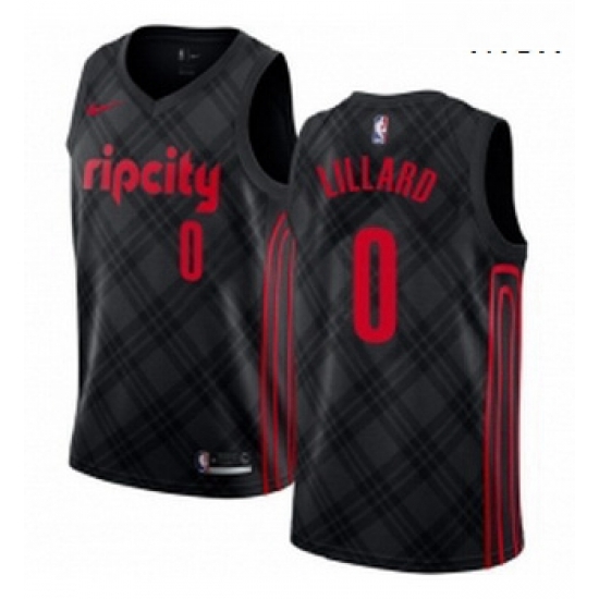 Mens Nike Portland Trail Blazers 0 Damian Lillard Authentic Black NBA Jersey City Edition Mens Nike Portland Trail Blazers 0 Damian Lillard Authentic Black NBA Jersey City Edition