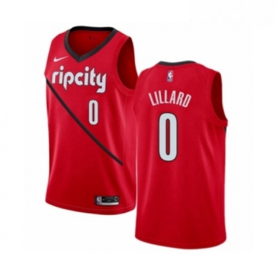 Mens Nike Portland Trail Blazers 0 Damian Lillard Red Swingman Jersey Earned Edition Mens Nike Portland Trail Blazers 0 Damian Lillard Red Swingman Jersey Earned Edition